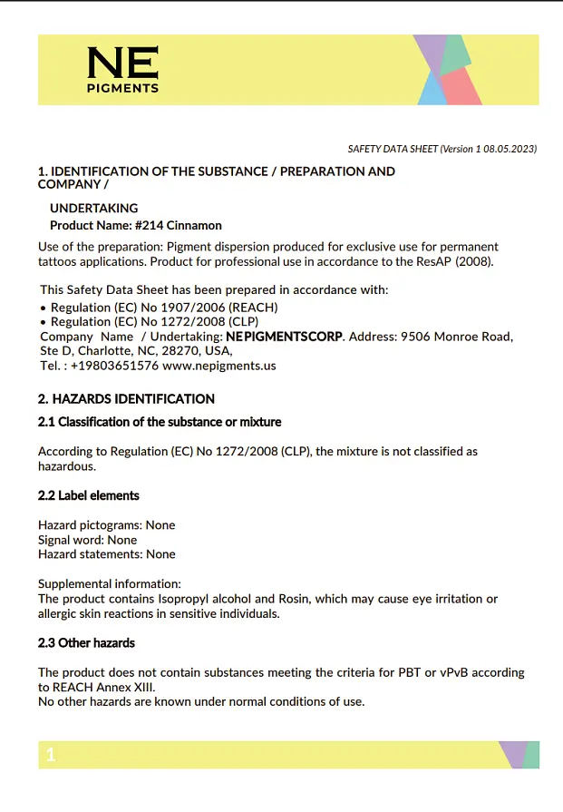 MSDS 214